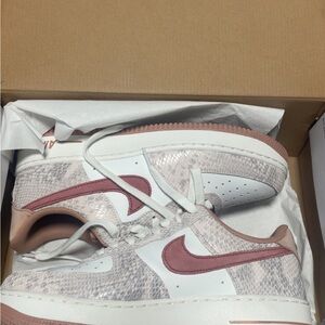 Size 9- Nike Air Force 1 '07 LV8 Snakeskin Pack - Canyon Rust